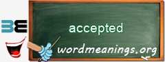 WordMeaning blackboard for accepted